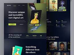 Spaceart Nft Landing Page In 2021 Space Art Learning Design Ux Design Inspiration