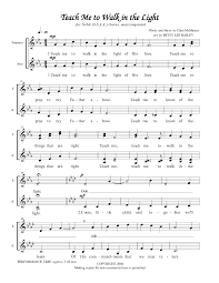 Teach Me To Walk In The Light By Betsy Bailey Ssaa Walk In The Light Lds Music Choir Music