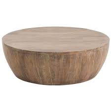 Hubert Rustic Lodge White Washed Wood Coffee Table Round Wood Coffee Table Solid Coffee Table Solid Wood Coffee Table