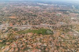 Buildings found here include the national bank, botswana stock exchange, and national assembly. Aerial View Of The City Of Gaborone The Capital City Of Botswana Stock Photo Picture And Royalty Free Image Image 35518828