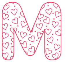 Valentine Stencils Printable Love Font With Hearts In 2020 Valentines Letter Lettering Alphabet Letter Stencils