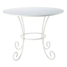 st germain table de jardin ronde en metal et fer forge ivoire d100 table de jardin table de jardin ronde mobilier de salon