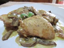 Fusi di pollo alla panna con funghi. Pollo Panna E Funghi Dolce Salato Senza Glutine