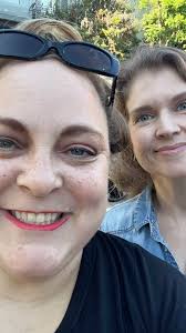 Two professional actresses shooting the shit looken’ awesome! #freckles  #actress #besties @thelaurawalker @starbucks #hollywood #livingthedream