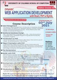 Learn more about studying at university of colombo including how it performs in qs rankings, the cost of tuition and further course information. Certificate In Dynamic Web Application Development With React Php Mysql Ucsc Study In Sri Lanka