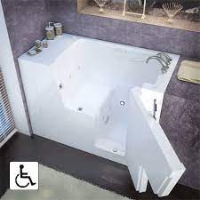 The door is easily accessible and has been reinforced for added security. Walk In Tub With Wide Seat Walk In Shower Bath