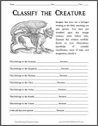 Imagine That Your Are A Biologist Working In The Field Searching Out New Species You Biology Worksheet Animal Classification Animal Classification Worksheet