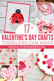 Celebrating a holiday with your toddler is so much fun! 17 Adorable Valentine S Day Crafts For Toddlers Messy Little Monster