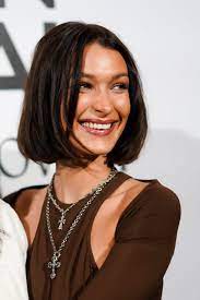 Ahem Bella Hadid Chopped Her Hair Into A Supershort Bob And Dyed It A Sleek Raven Black Bella Hadid Hair Short Hair Styles Hairstyle