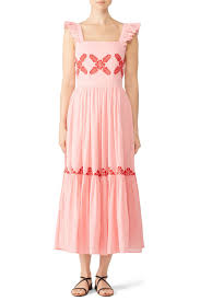 Carolina K Pink Kuna Embroidered Maxi Style Inspiration Summer Dresses Clothes