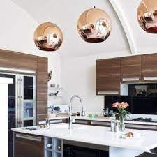 Guest picks dashing lighting for over the kitchen island. Copper Pendant Light Cheers Up Your Rooms Traba Homes
