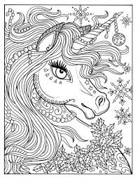 Intricate Unicorn Head Coloring Page Unicorn Coloring Pages Coloring Book Art Christmas Coloring Pages
