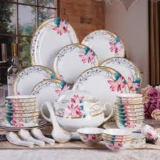 8,157 results for bone china dinnerware sets. 50 Piece Of Kitchen Bone China Dinnerware Set From Ivory White Porcelain Dinnerware Set From Shells Dessert Plates Soup Plates Dinner Plates