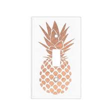 Rose Gold Pineapple Light Switch Cover Zazzle Com Pineapple Room Decor Pineapple Lights Pineapple Room