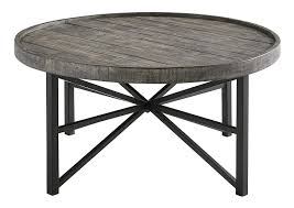 Ashley Furniture Signature Design Cazentine Contemporary Rustic Round Cocktail Table Round Coffee Table Living Room Coffee Table Ashley Furniture Living Room