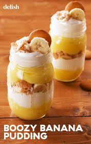 Boozy Banana Puddings Are Not For The Kids Recipe Mason Jar Desserts Banana Pudding Boozy Desserts