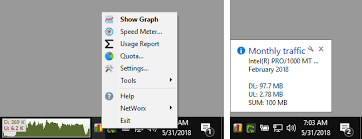 Networx Bandwidth Monitor Connection Speed Test Data Usage Log