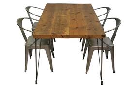 Mid Centery Rustic Wood Table Or Desk With Reclaimed Wood Top And Hairpin Legs 48 X 30 X 30 Tall Seats 4 1 5 Top Custom Sizes Welcome Reclaimed Dining Table Wood Dining