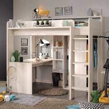 Kids creekside chestnut 5 pc full bookcase bed with storage & twin storage trundle. Kids Avenue 4 In 1 High Bed Ash White Bunk Bed Designs High Sleeper Bed Kids Loft Beds