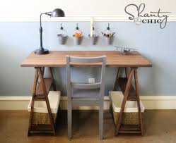 Home And Garden Diy Ideas Diy Desk Plans Sawhorse Desk Saw Horse Diy