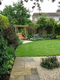The New Lawn And Swing Seat Corner Country Garden By Jane Harries Garden Designs Land Small Backyard Gardens Backyard Garden Landscape Backyard Garden Design