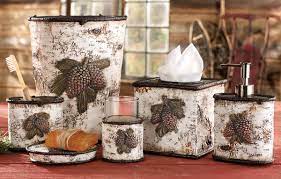Vintage ceramic birch bark coffee mug set 2 | etsy. Pinecone Birch Bath Accessories