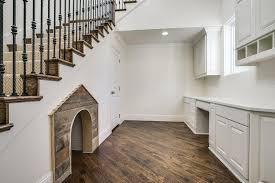 Crooked dog houses inspirational under the stairs dog room with dutch door cheval homearama 2015 under stairs dog house under stairs ideas. Dog Bed Under Stairs Diy Doghouse Under Stairs Doowaggle