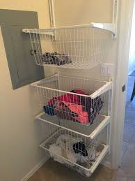 Laundry Room Sorter Made With Ikea Algot Sliding Baskets Waschesortierenideen Laundry Room In 2020 Small Laundry Room Organization Ikea Algot Ikea Laundry Room