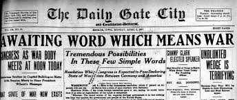 Keokuk, Iowa Historians - It Was Reported In Keokuk Monday, April 2, 1917 PRESIDENT WILSON ASKS CONGRESS TO DECLARE WAR ON GERMANY On April 2, 1917, President Woodrow Wilson went before a