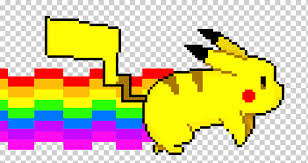 Nyan cat text art comments (0). Nyan Cat Pixel Art Pikachu Pikachu Text Snout Eye Png Klipartz