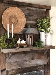 Rustic Farmhouse Mantel Spring Mantel Decor Barn Wood Fireplace Mantel Fireplace Mantle Decor Farmhouse Fireplace Mantels Chimney Decor