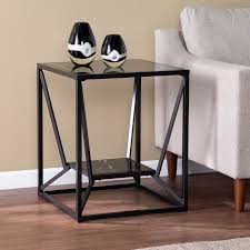 Tables, especially tables that are generally placed in the middle a room, provide a central focus and a foundation that the rest of your room is built around. Strick Bolton Aerisill Contemporary Black Metal End Table Overstock 31434892