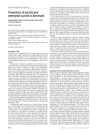 Check spelling or type a new query. Pdf Prevention Of Suicide And Attempted Suicide In Denmark