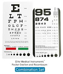 Emi Rosenbaum And Snellen Pocket Eye Charts 2 Pack