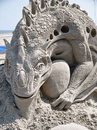 Dragon Sand Sculpture Sand Sculptures Sand Art Ice Art