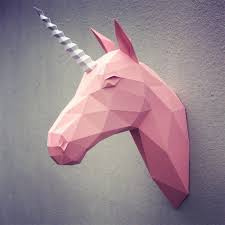 unicorn papercraft 04 paper unicorn head printable digital template printable papercrafts printable papercrafts