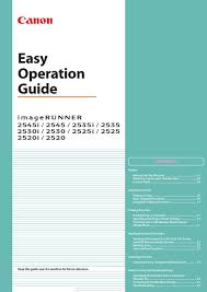 Find the latest drivers for your product. Canon Imagerunner 2545i Easy Operation Manual Pdf Download Manualslib