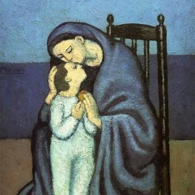 ÓLEO SOBRE LIENZO Firmado Nacimiento Madre E Hijo Maternidad Escuela Francesa EUR 203,05 - PicClick ES