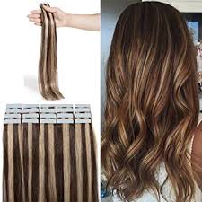 Extension Cheveux Naturel Adhesif Rajout Cheveux Naturel 100 Cheveux Humain Remy Pose A Froid 20 Pieces 4 27 Chatain Meche Blond Fonce 24 60cm Amazon Fr Beaute Et Parfum