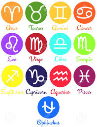When it comes to celebrating a special occasion for someone who was born under the sign of cancer the best choices of zodiac flowers may seem tricky. Vector Illustration Of Zodiac Signs On Colored Circle Simple Zodiac Icons Horoscope Symbols With Thirteenth Astrological Sign Ophiuchus Royalty Free Cliparts Vectors And Stock Illustration Image 140394318
