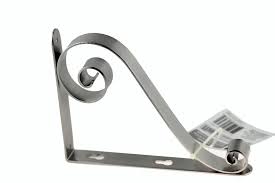 Using heavy duty adjustable system. Decorative Shelf Bracket 8 X 6 Satin Nickel Scroll Lq B42006g Sn L1