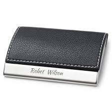 Sturdy and durable with premium quality steel, constructed with strong metal. Stainless Steel Credit Card Case Free Engraving Personalized Black Leather Magnetic Business Card Holder Index Card Filing Office Products Urbytus Com