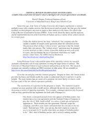 Aug 11, 2017 · explanatory essay example. Pdf Critical Review Examination System Cres Computer Assisted Student Self Critique Of Essay Question Answers