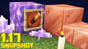 What can you do with copper in minecraft 1.17. New Minecraft 1 17 Snapshot Amethyst Candles Copper Blocks Spyglass Bundles Cave Update Youtube