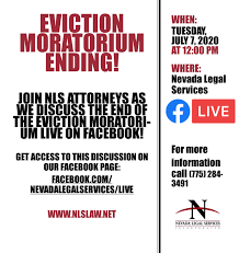 As such, it has virtually all the same flaws and legal vulnerabilities. Eviction Moratorium Ending Nevada Department Of Veterans Services