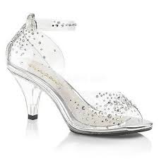 Clear Glass Slippers Cinderella Disney Princess Wedding Shoes Bridal Heels 7 8 9 Prom Heels Prom Shoes Ankle Strap Sandals