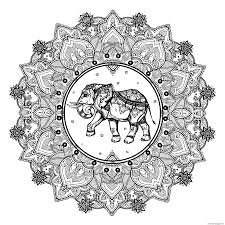 Choose your favorite coloring page and color it in bright colors. Adult Mandala Elephant India Zentangle Coloring Pages Printable
