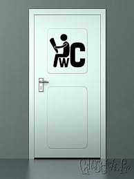 Sticker Enseigne Pour Une Porte De Toilettes Accessoires De Maison Par Ghostick Toilettes Accessoire Maison Toilette Exterieure