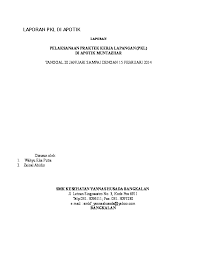 Doc Laporan Pkl Di Apotik Muhammad Erza Academia Edu