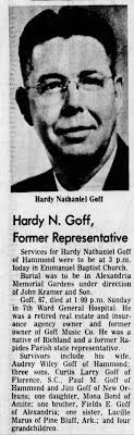 Obituary for Hardy Nathaniel Goff (Aged 67)